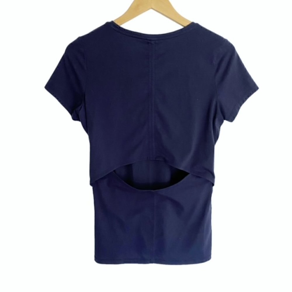 Athleta Encore Cinch Cut Tee Shirt in Navy XSmall - Picture 4 of 4